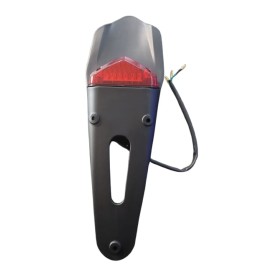 SUPORTE DE MATRICULA PRETO C/ FAROLIM LED VERMELHO - 121410091