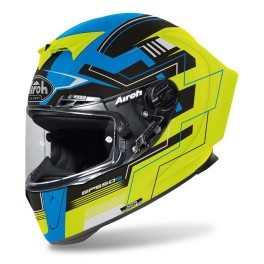 CAPACETE AIROH GP550 S CHALLENGE AZUL/AMARELO - TAM L