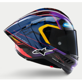 CAPACETE ALPINESTARS S-R10 MARTINATOR R01 AZUL/MO/VERMELHO - TAM XS