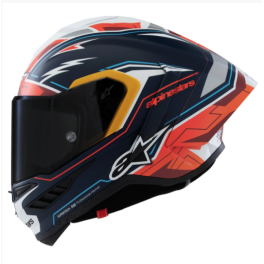 CAPACETE ALPINESTARS S-R10 PEDRO ACOSTA LE AZUL/VERMELHO/BRANCO - TAM M