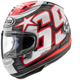 CAPACETE ARAI RX-7V EVO HAYDEN RESET PRETO/BRANCA/VERMELHO - 137-0069