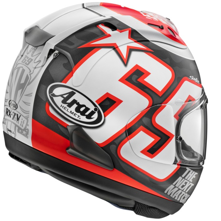 CAPACETE ARAI RX-7V EVO HAYDEN RESET PRETO/BRANCA/VERMELHO - 137-0069