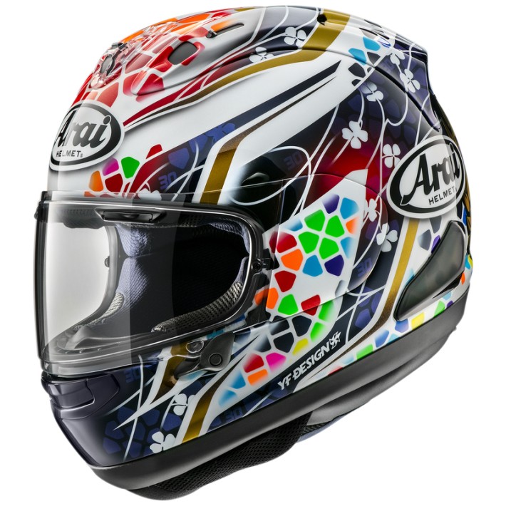 CAPACETE ARAI RX-7V EVO NAKAGAMI GP2 VERMELHO/BRANCO/VERDE/AZUL - 137-0242