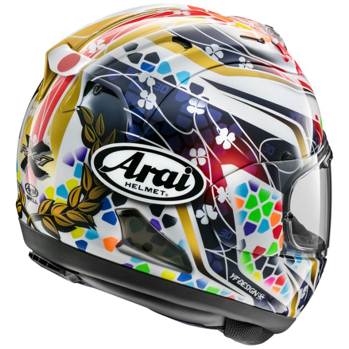 CAPACETE ARAI RX-7V EVO NAKAGAMI GP2 VERMELHO/BRANCO/VERDE/AZUL - 137-0242