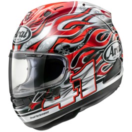 CAPACETE ARAI RX-7V EVO HAGA PRATA/VERMELHO/PRETO - 137-496