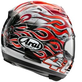 CAPACETE ARAI RX-7V EVO HAGA PRATA/VERMELHO/PRETO - 137-496