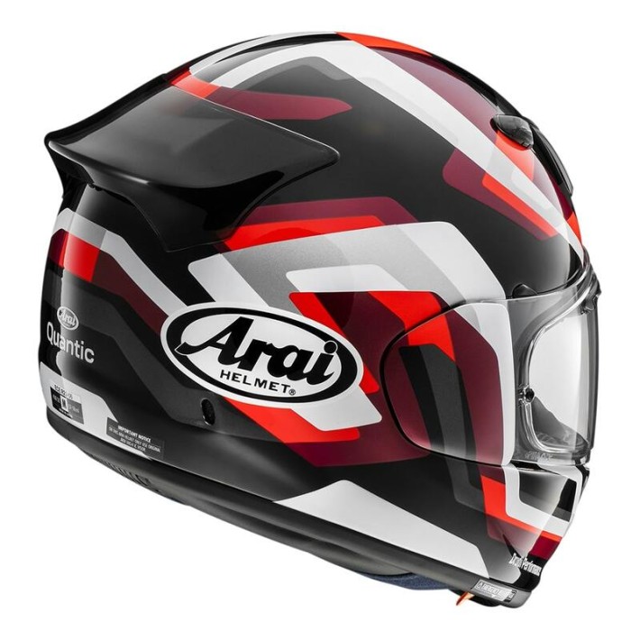 CAPACETE ARAI QUANTIC SNAKE PRETO/BRANCO/VERMELHO - TAMANHO L