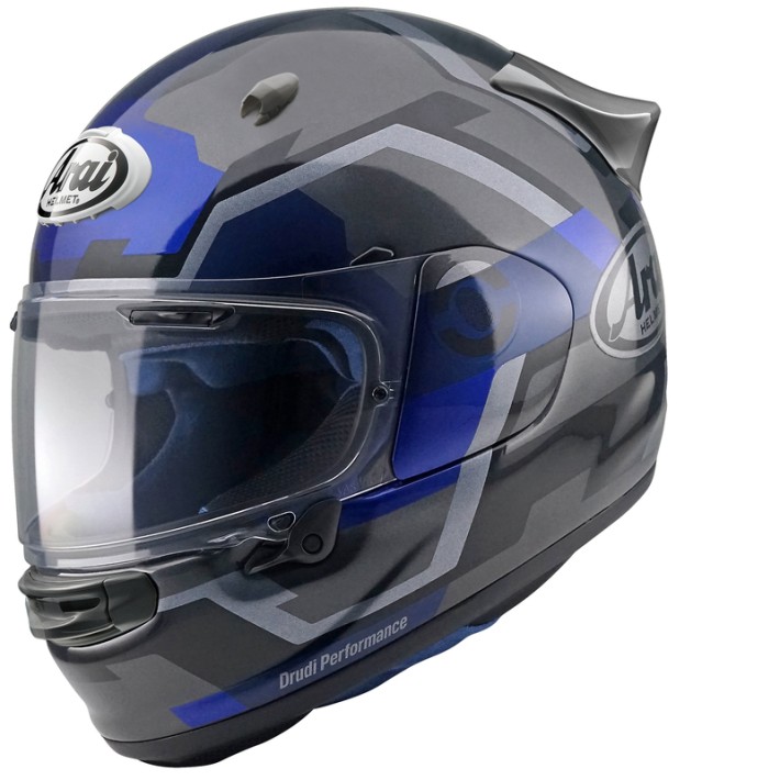 CAPACETE ARAI QUANTIC FACE PRETO/CINZA/AZUL - TAMANHO XL