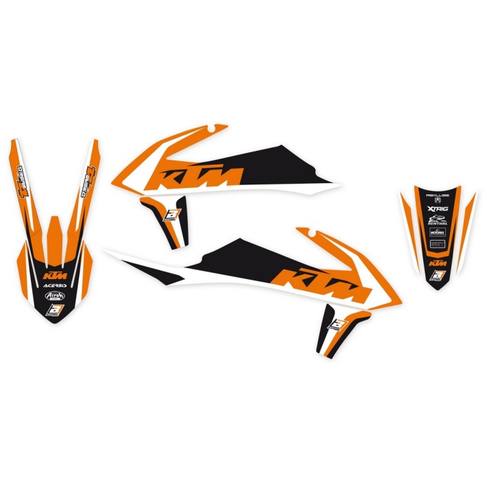KIT AUTOCOLANTES +  CAPA DE ASSENTO BLACKBIRD DREAM 4 KTM EXC / SX