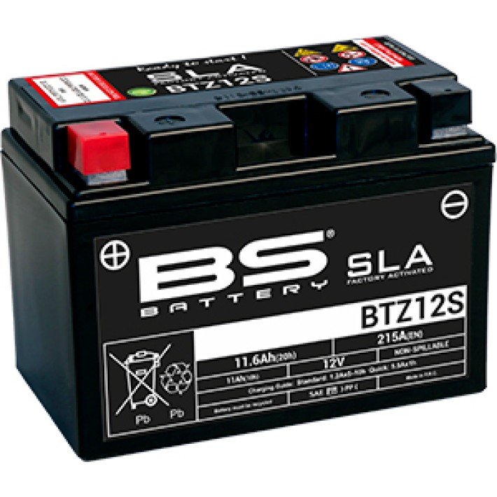 Bateria BTZ12S BS SLA (carregada e ativa)