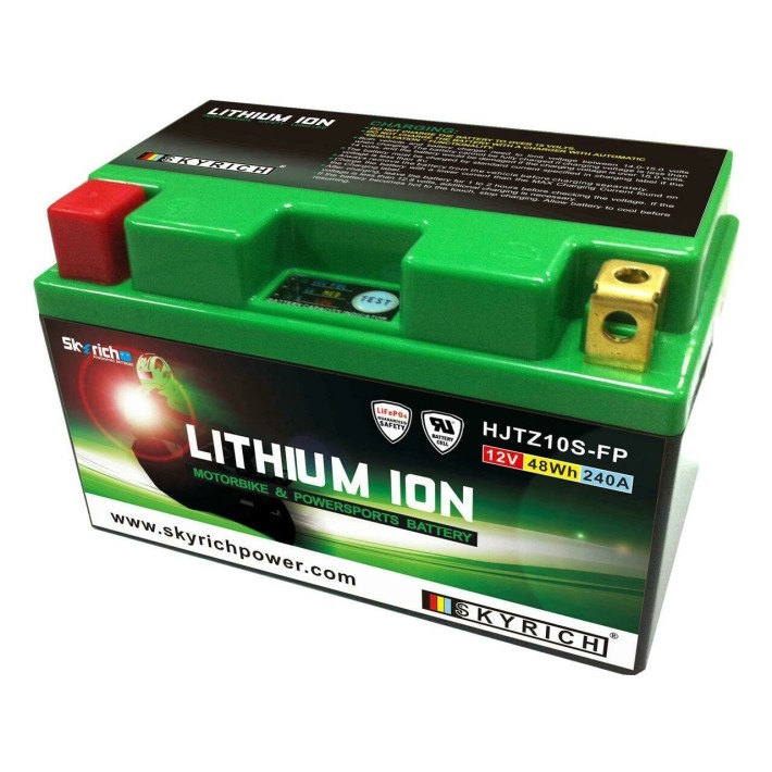 Bateria Litio Skyrich LITZ10S  YAMAHA YZF R1 R6 HONDA CBR 600RR 1000RR KAWASAKI NINJA ZX10R MV AGUSTA HJTZ10S-FP