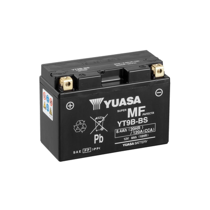 BATERIA YT9B-BS YUASA Combipack (com eletrólito)