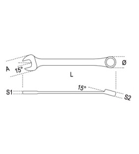  BETA Reversible Ratchet Combination Wrenches 14mm 55000145