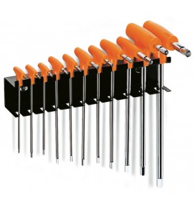  BETA Set of 11 Male 6 points T-Handle Wrenches with support 55000214