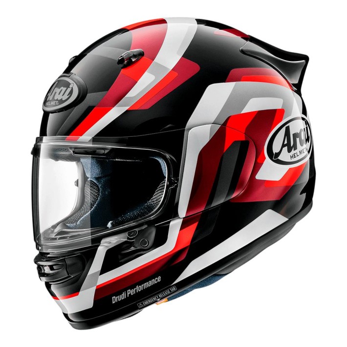 Capacete ARAI QUANTIC FACE Vermelho/Branca/Preta