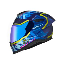 CAPACETE NEXX Y100R URBANGRAM ( COM VISEIRA AZUL ESPELHADA INCLUIDA )