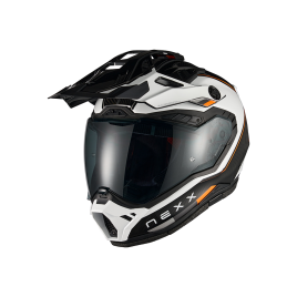 CAPACETE NEXX X.RALLY RAID BRANCO E LARANJA