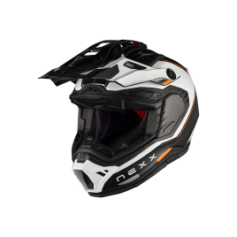CAPACETE NEXX X.RALLY RAID BRANCO E LARANJA