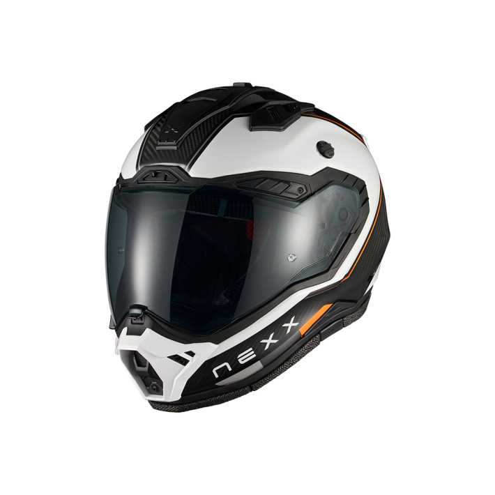 CAPACETE NEXX X.RALLY RAID BRANCO E LARANJA
