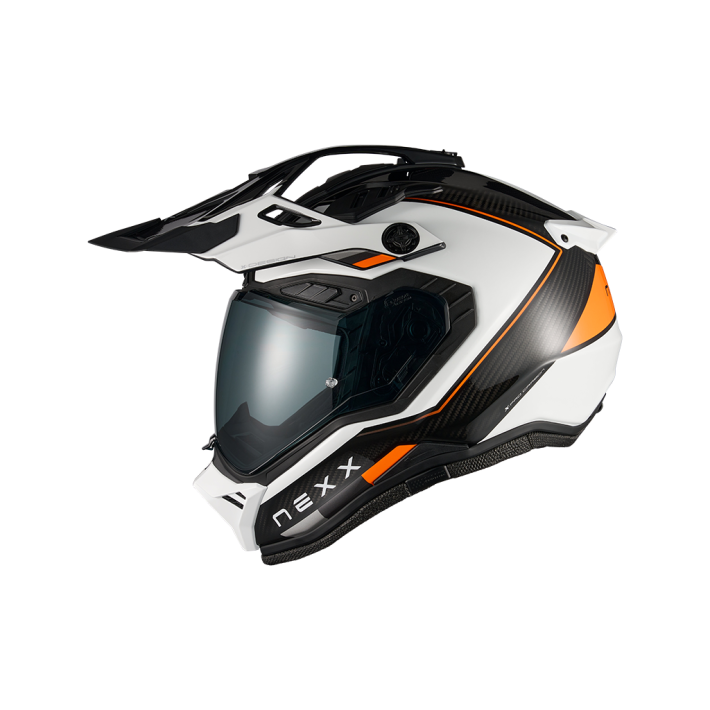 CAPACETE NEXX X.RALLY RAID BRANCO E LARANJA