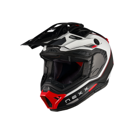 CAPACETE NEXX X.RALLY RAID BRANCO E VERMELHO