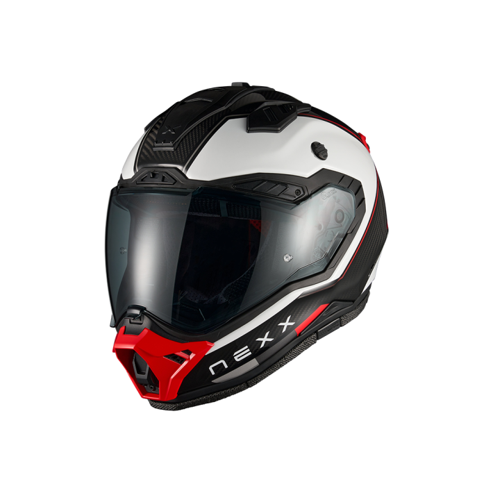 CAPACETE NEXX X.RALLY RAID BRANCO E VERMELHO