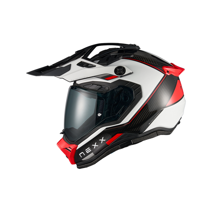 CAPACETE NEXX X.RALLY RAID BRANCO E VERMELHO