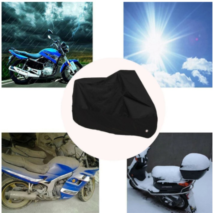 Motorcycle Covers Universal Outdoor Waterproof Dustproof Black  Rain Cover
