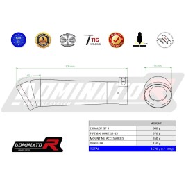 PONTEIRA DE ESCAPE DOMINATOR KTM DUKE 690 R - KT014DD