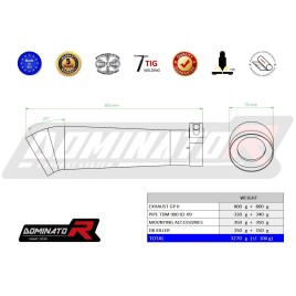 PONTEIRAS DE ESCAPE DOMINATOR YAMAHA TDM 900 - YA023DD