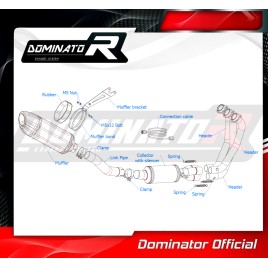 ESCAPE COMPLETO DOMINATOR YAMAHA MT-09 - YA132DF