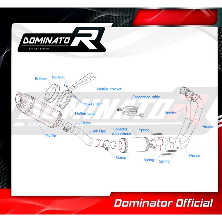 ESCAPE COMPLETO DOMINATOR YAMAHA MT-09 - YA132DF