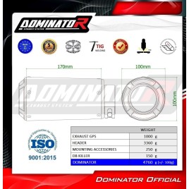 ESCAPE COMPLETO DOMINATOR YAMAHA YZF R9 - YA177DFSC