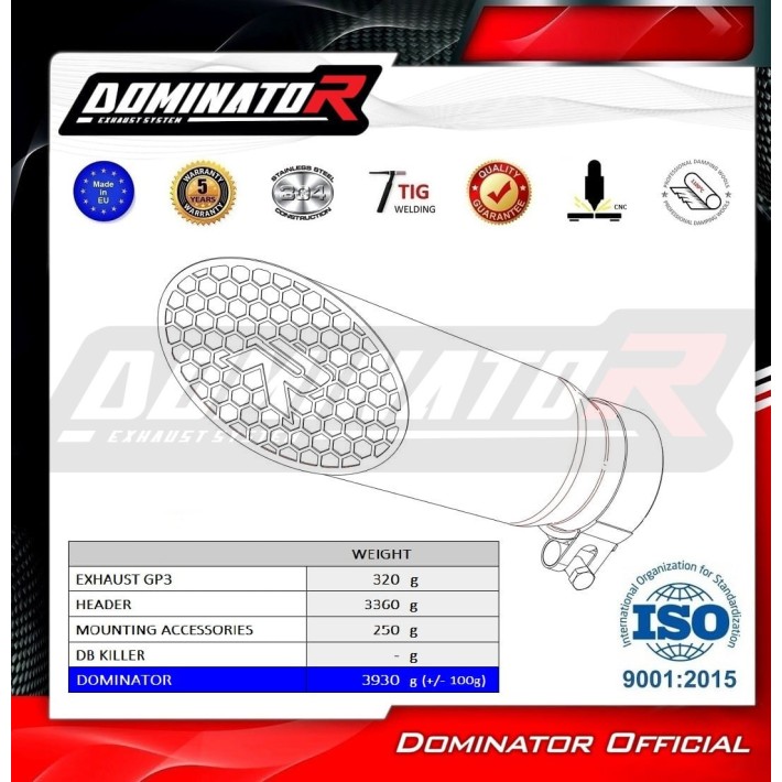 ESCAPE COMPLETO DOMINATOR YAMAHA YZF R9 - YA177DFSD