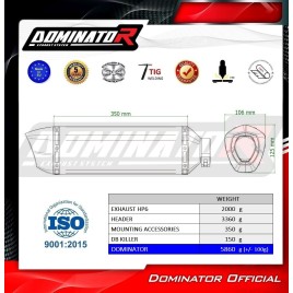 ESCAPE COMPLETO DOMINATOR YAMAHA YZF R9 - YA177DFSF6BL
