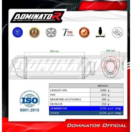 PONTEIRA DE ESCAPE DOMINATOR ZONTES 703 F - ZN001DF6BL