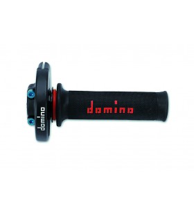  Acelerador rápido Domino monocilíndrico com punhos vermelho/preto 3476.03