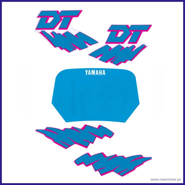 AUTOCOLANTE YAMAHA DT 50LC ANTª. AZUL (J)