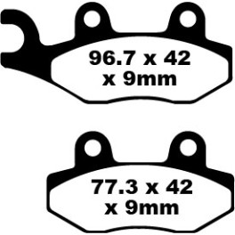 BRAKE PAD SFA ORG SCOOTER