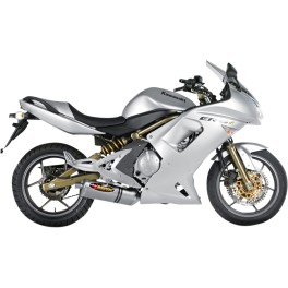 Ponteira de escape Kawasaki ER-6N ER-6F Akrapovic Slip-on Line Muffler Titanium