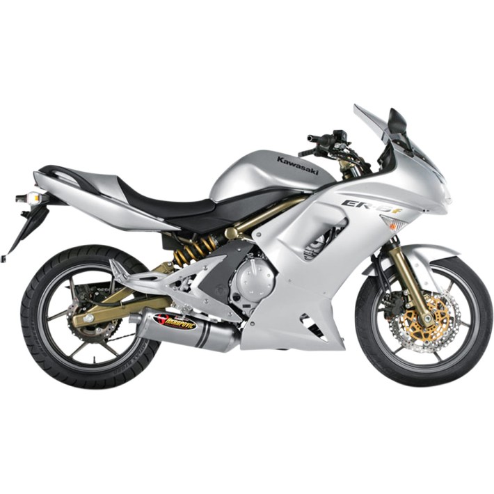 Ponteira de escape Kawasaki ER-6N ER-6F Akrapovic Slip-on Line Muffler Titanium