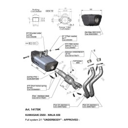 FULL EXHAUST SYSTEM LEOVINCE KAWASAKI NINJA 650 / Z 650  - 14170K