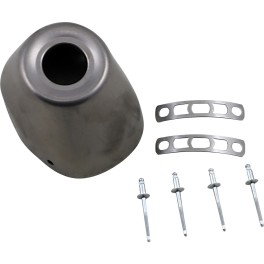 END CAP FMF POWERCORE 2.1 TITANIUM 30MM - 020524