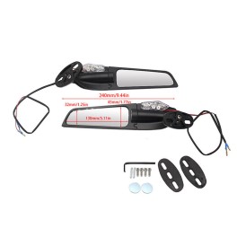 ESPELHOS AERODINAMICOS UNIVERSAL COM PISCA