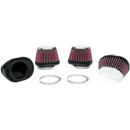 Filtro de ar desportivo K&N SET (4) OVAL TAPERED HONDA/KAWASAKI/SUZUKI/YAMAHA RC-0984