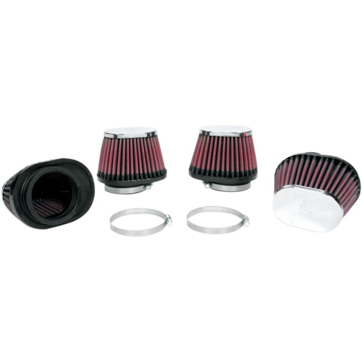 Filtro de ar desportivo K&N SET (4) OVAL TAPERED HONDA/KAWASAKI/SUZUKI/YAMAHA RC-0984