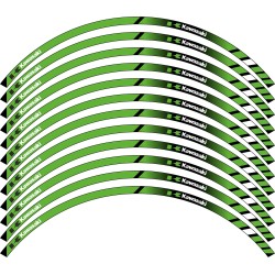 Fitas KAWASAKI  autocolantes para jantes Roda Aro 17 em vinil laminado de alta qualidade 