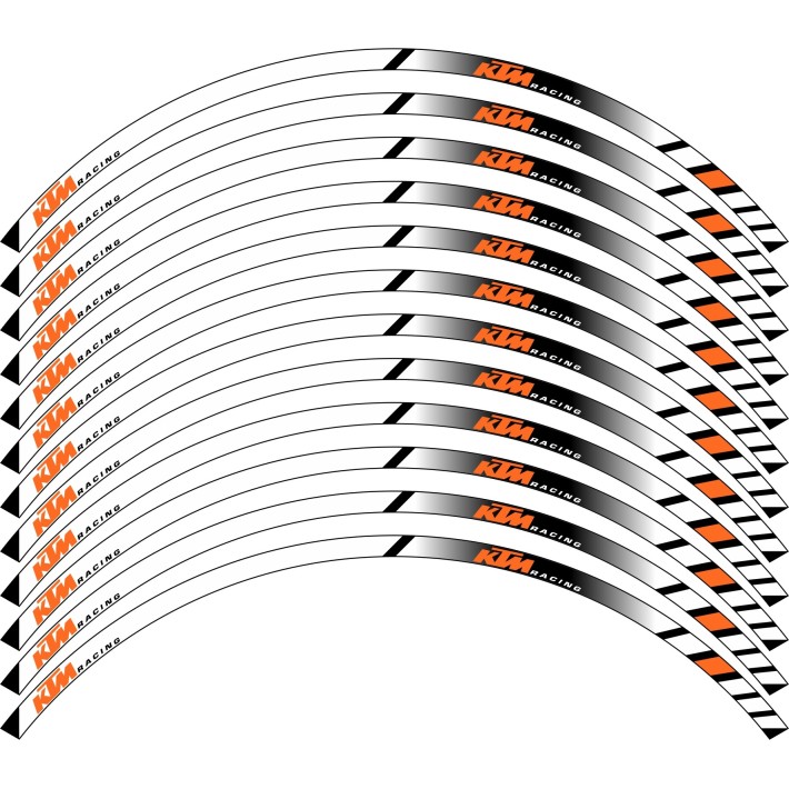 Fitas KTM  autocolantes para jantes Roda Aro 17 