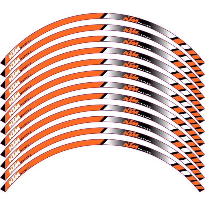 Fitas KTM  autocolantes para jantes Roda Aro 17 