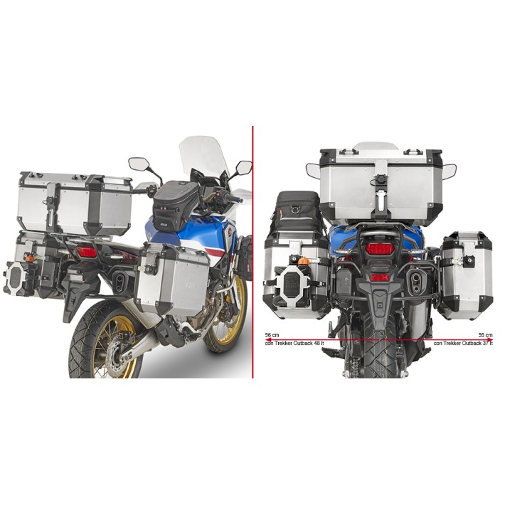 SUPORTE MALAS LATERAIS GIVI OUTBACK HONDA CRF1000 - PL1161CAM